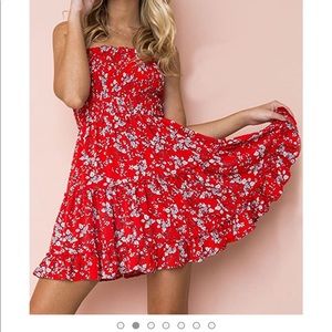 Strapless Pleated Mini Tube Dress